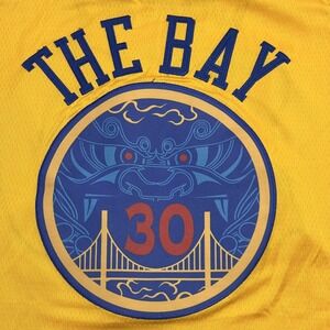 Golden State Warriors Jersey Mens XL Yellow NWT Bay NBA Basketball Curry 30 Nike